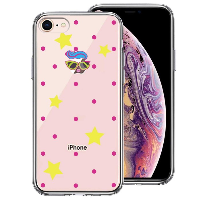 iPhone8 ケース クリア ファンキー スマホケース 側面ソフト 背面ハード ハイブリッド-0