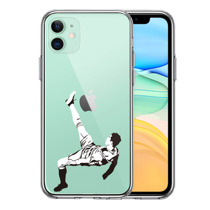 iPhone11 кейс прозрачная крышка футбол over head толчок 2 смартфон кейс боковая сторона soft задняя сторона твердый hybrid -0