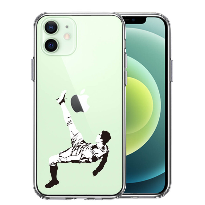 iPhone12mini case clear soccer over head kick 2 smartphone case side soft the back side hard hybrid -0