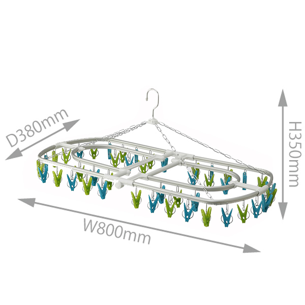  aluminium angle hanger 44 green & blue -1