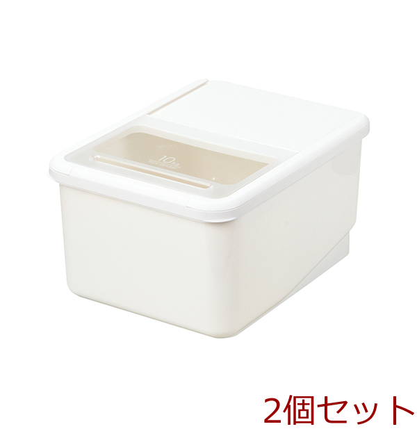 引出し収納米びつ１０ｋｇ用 1合カップ付 2個セット-0