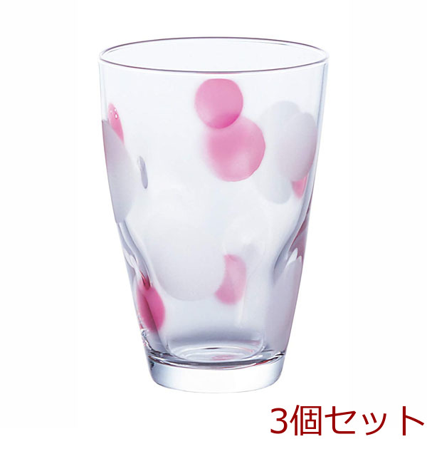 タンブラーM 水玉ぐらす ピンク 6個セット-0