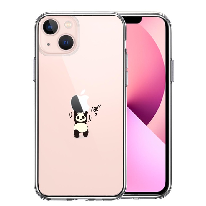 iPhone13 ケース クリア猫 リンゴ キャッチ ホワイト スマホケース