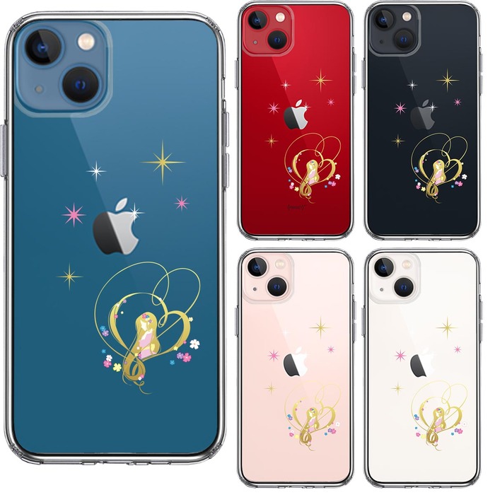 iPhone13 ケース クリアラプンツェル 星 スマホケース 側面ソフト 背面ハード ハイブリッド-1