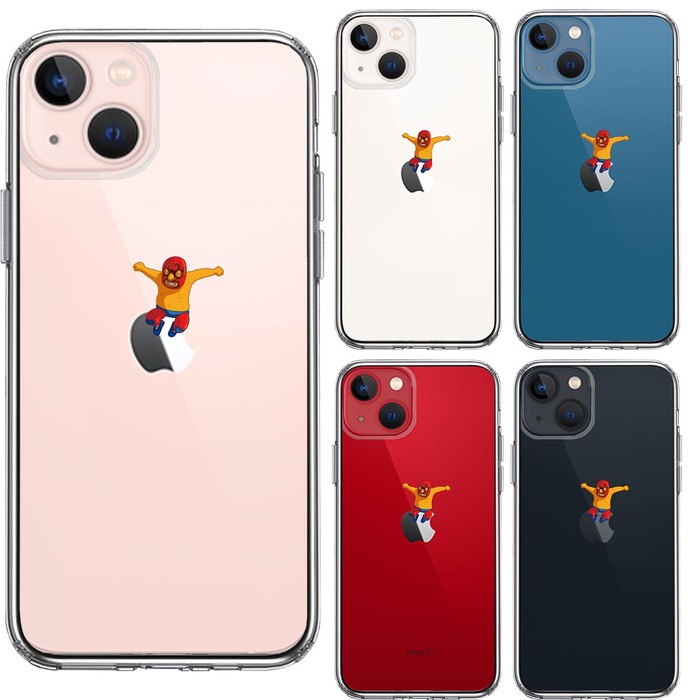 iPhone13 ケース クリアジャケット 覆面 プロレスラー スマホケース 側面ソフト 背面ハード ハイブリッド-1