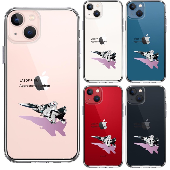 iPhone13mini ケース クリア航空自衛隊 F-15J アグレッサー スマホケース 側面ソフト 背面ハード ハ UA16147152-3285-1