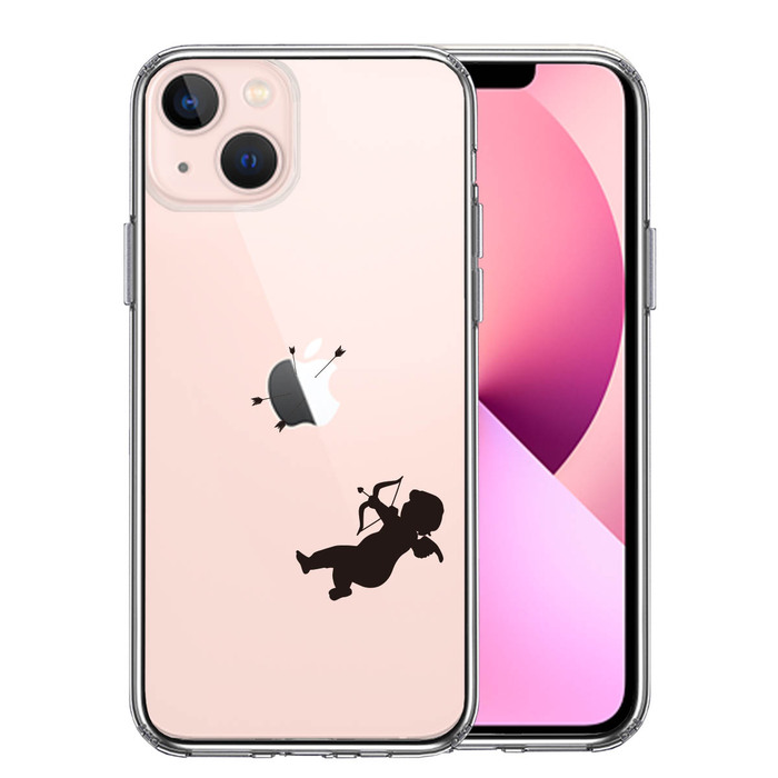 iPhone13mini ケース クリアキューピット スマホケース 側面ソフト 背面ハード ハイブリッド-0