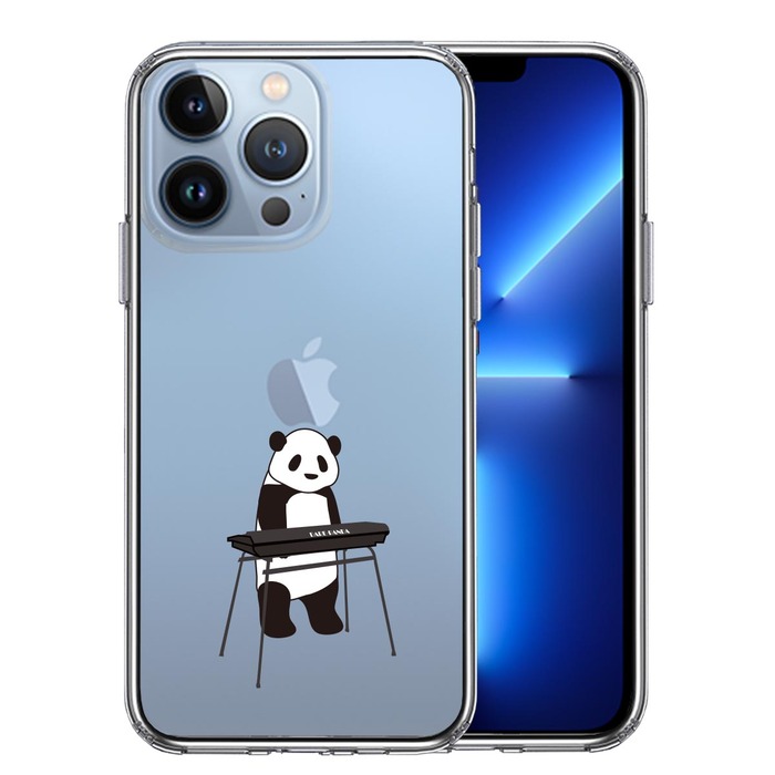 iPhone13Pro ケース クリアキーボード パンダ スマホケース 側面ソフト 背面ハード ハイブリッド-0