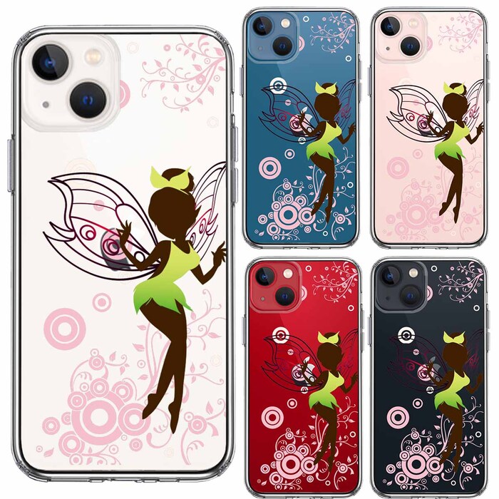 iPhone13mini ケース クリアピーターパン 妖精 1 スマホケース 側面ソフト 背面ハード ハイブリッド-1