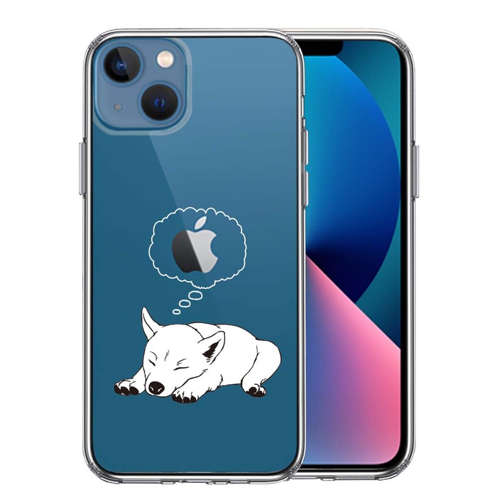 iPhone13mini ケース クリア柴犬 スマホケース 側面ソフト 背面ハード ハイブリッド-0