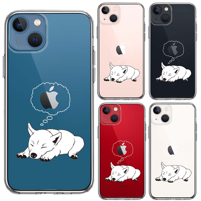 iPhone13mini ケース クリア柴犬 スマホケース 側面ソフト 背面ハード ハイブリッド-1