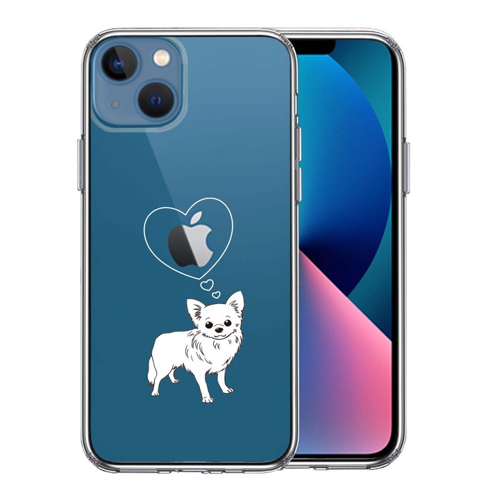 iPhone13mini ケース クリアチワワ スマホケース 側面ソフト 背面ハード ハイブリッド-0