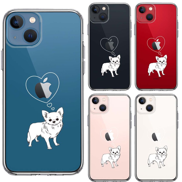 iPhone13mini ケース クリアチワワ スマホケース 側面ソフト 背面ハード ハイブリッド-1