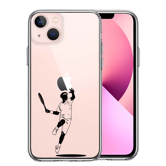 iPhone13 ケース クリアテニス スマホケース 側面ソフト 背面ハード ハイブリッド-0