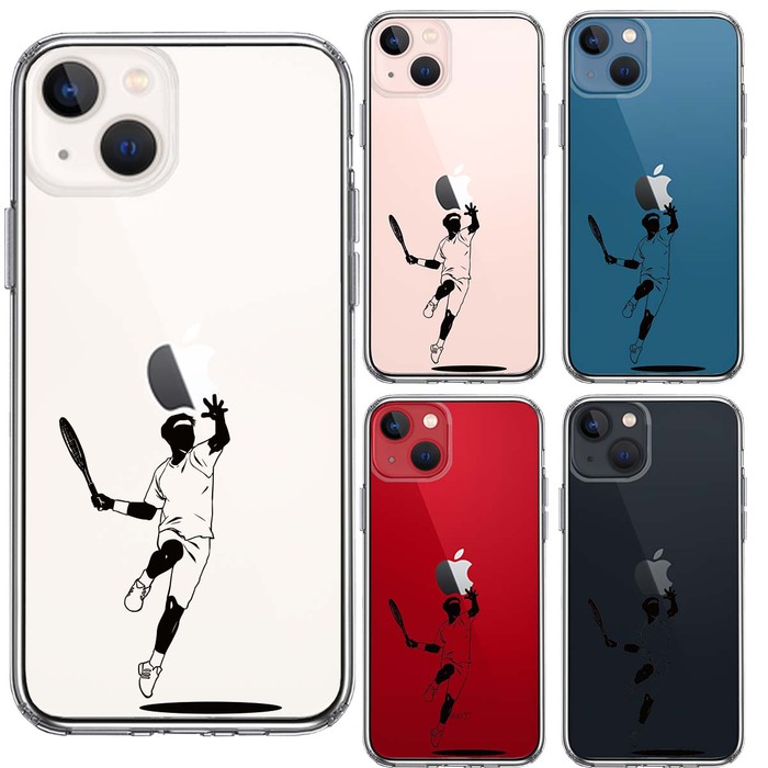 iPhone13 ケース クリアテニス スマホケース 側面ソフト 背面ハード ハイブリッド-1
