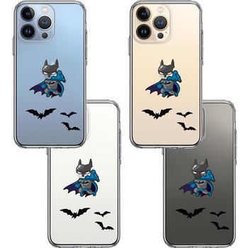iPhone13Pro ケース クリア  映画パロディ 蝙蝠男 スマホケース 側面ソフト 背面ハード ハイブリッド-1