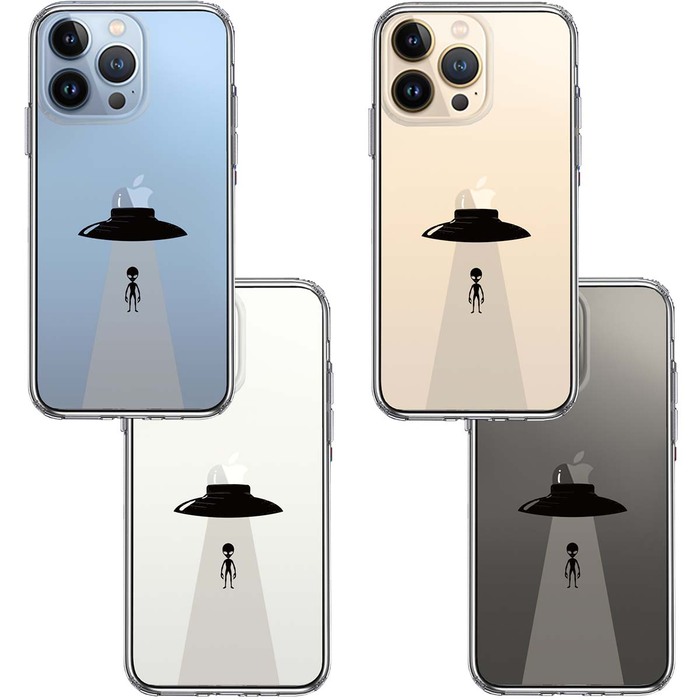 iPhone13Pro ケース クリア  UFO 帰艦 スマホケース 側面ソフト 背面ハード ハイブリッド-1