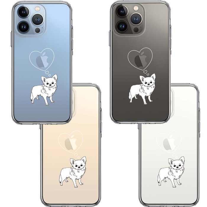 iPhone13Pro ケース クリアチワワ スマホケース 側面ソフト 背面ハード ハイブリッド-1