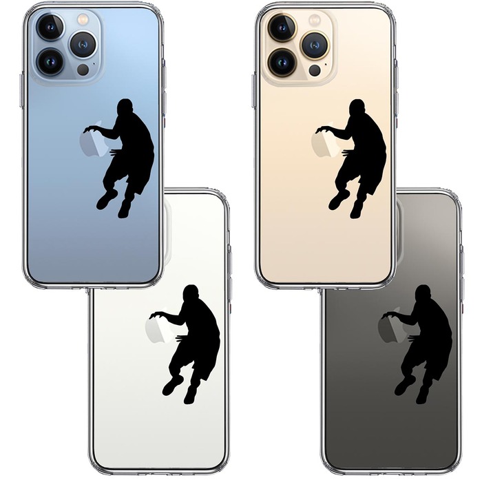 iPhone13Pro ケース クリア  バスケットボール ドリブル スマホケース 側面ソフト 背面ハード ハイブリッド-1