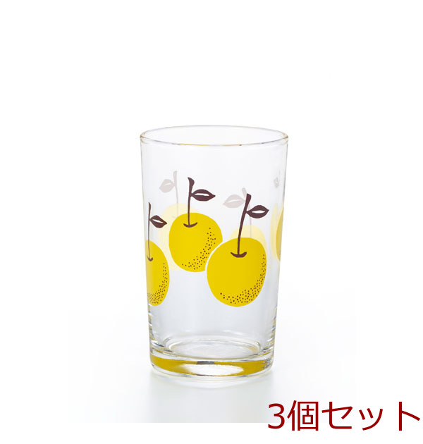 アデリアレトロ中コップ８梨 3個セット-0