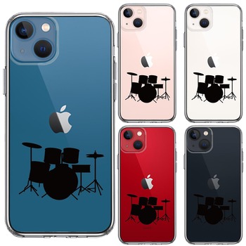 iPhone13mini ケース クリアドラム スマホケース 側面ソフト 背面ハード ハイブリッド-1