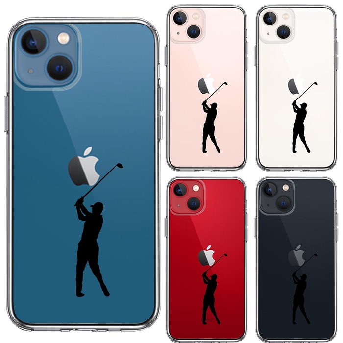 iPhone13mini ケース クリアゴルフ スマホケース 側面ソフト 背面ハード ハイブリッド-1