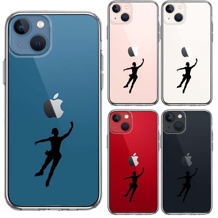 iPhone13mini ケース クリアフィギアスケート 女子 スマホケース 側面ソフト 背面ハード ハイブリッド-1