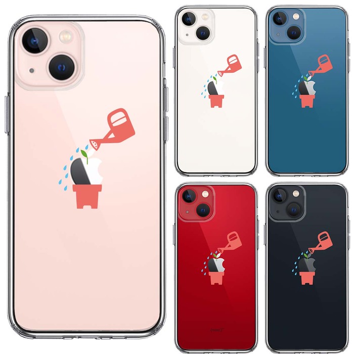 iPhone13mini ケース クリア新芽 スマホケース 側面ソフト 背面ハード ハイブリッド-1