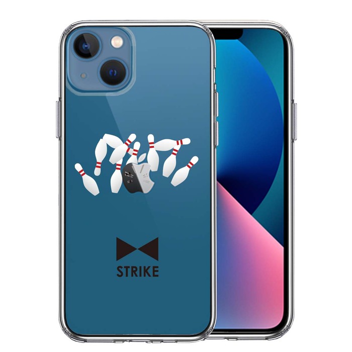 iPhone13mini ケース クリアボウリング スマホケース 側面ソフト 背面ハード ハイブリッド-0