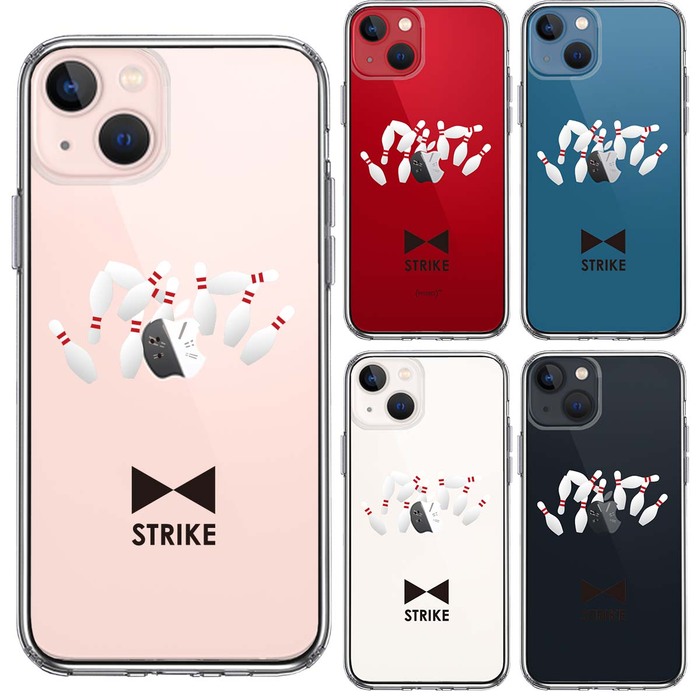 iPhone13mini ケース クリアボウリング スマホケース 側面ソフト 背面ハード ハイブリッド-1