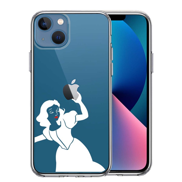 iPhone13mini ケース クリアレディ ホワイト スマホケース 側面ソフト 背面ハード ハイブリッド-0