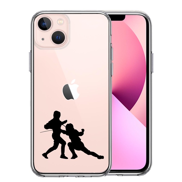 iPhone13 ケース クリアフェンシング スマホケース 側面ソフト 背面ハード ハイブリッド-0
