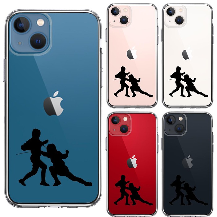 iPhone13 ケース クリアフェンシング スマホケース 側面ソフト 背面ハード ハイブリッド-1