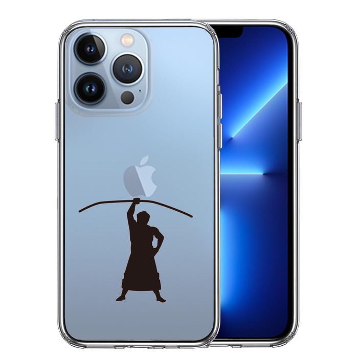 iPhone13Pro ケース クリア  おすもうさん 相撲 弓取り スマホケース 側面ソフト 背面ハード ハイブリッド-0