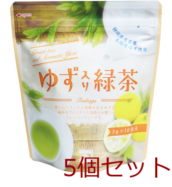  yuzu entering green tea tea bag 3g×10. go in 5 piece set -0