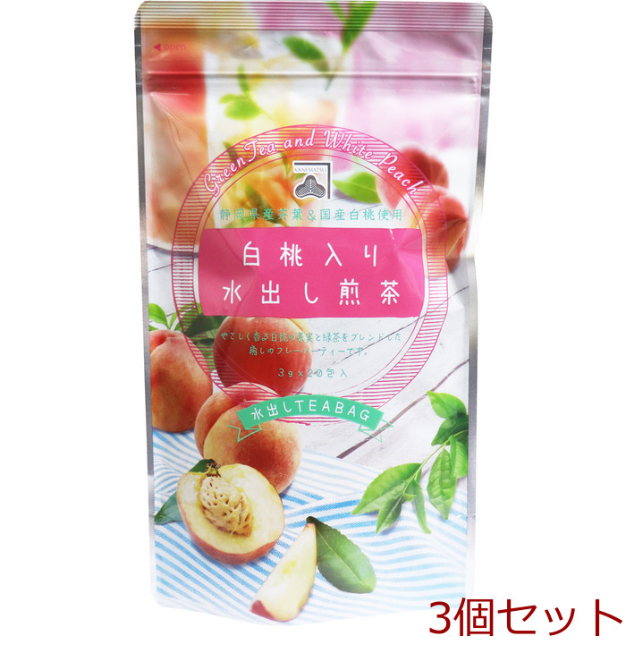  white peach entering water .. green tea water .. tea bag 3g×20. go in 3 piece set -0