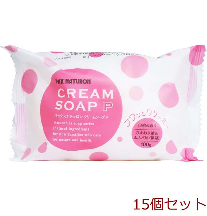 パックスナチュロン クリームソープ P 白桃の香り 100g 15個セット-0