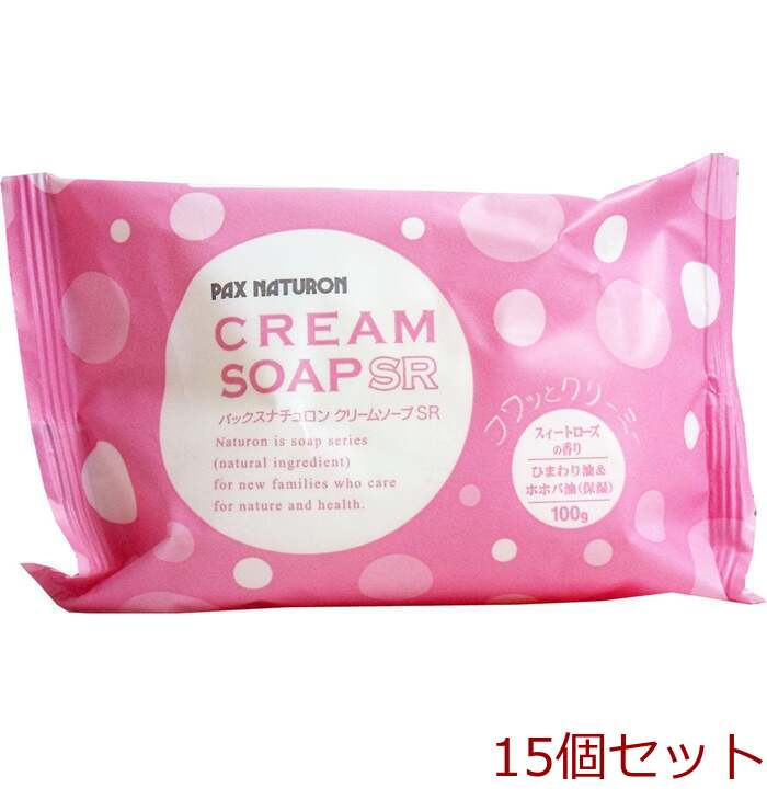 パックスナチュロン クリームソープＳＲ スィートローズの香り １００ｇ 15個セット-0