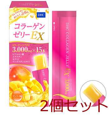 DHC collagen jelly EX mango taste 15 pcs insertion 2 piece set -0
