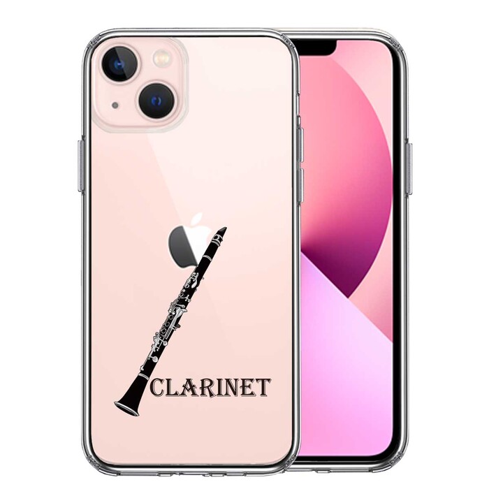 iPhone13mini ケース クリアクラリネット スマホケース 側面ソフト 背面ハード ハイブリッド-0