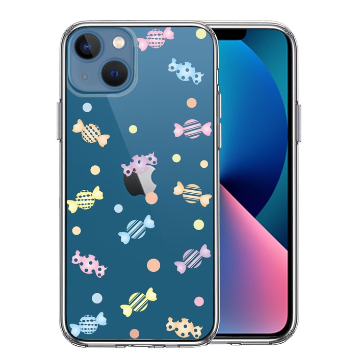 iPhone13mini ケース クリアキャンディ スマホケース 側面ソフト 背面ハード ハイブリッド-0