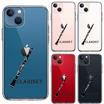 iPhone13 ケース クリアクラリネット スマホケース 側面ソフト 背面ハード ハイブリッド-1