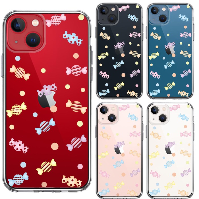 iPhone13 ケース クリアキャンディ スマホケース 側面ソフト 背面ハード ハイブリッド-1