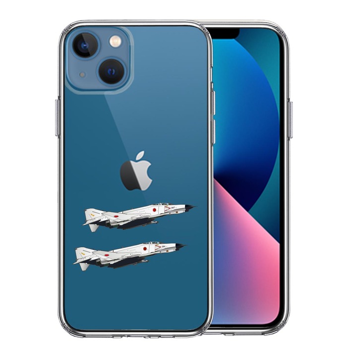 iPhone13 ケース クリア航空自衛隊 F-4EJ改 ファントム2 スマホケース 側面ソフト 背面ハード ハイブリッド-0