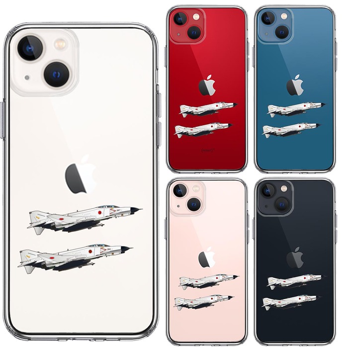 iPhone13 ケース クリア航空自衛隊 F-4EJ改 ファントム2 スマホケース 側面ソフト 背面ハード ハイブリッド-1