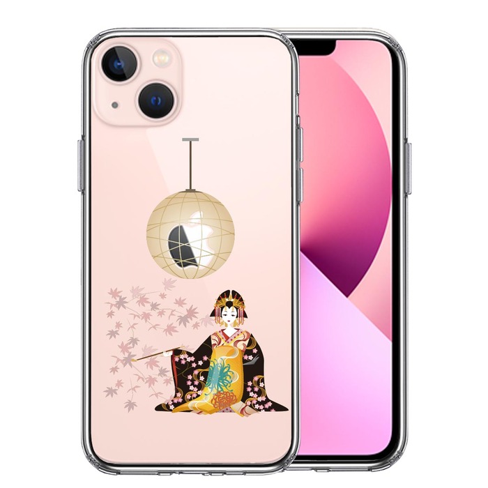 iPhone13 ケース クリア花魁 スマホケース 側面ソフト 背面ハード ハイブリッド-0