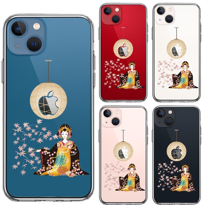 iPhone13 ケース クリア花魁 スマホケース 側面ソフト 背面ハード ハイブリッド-1