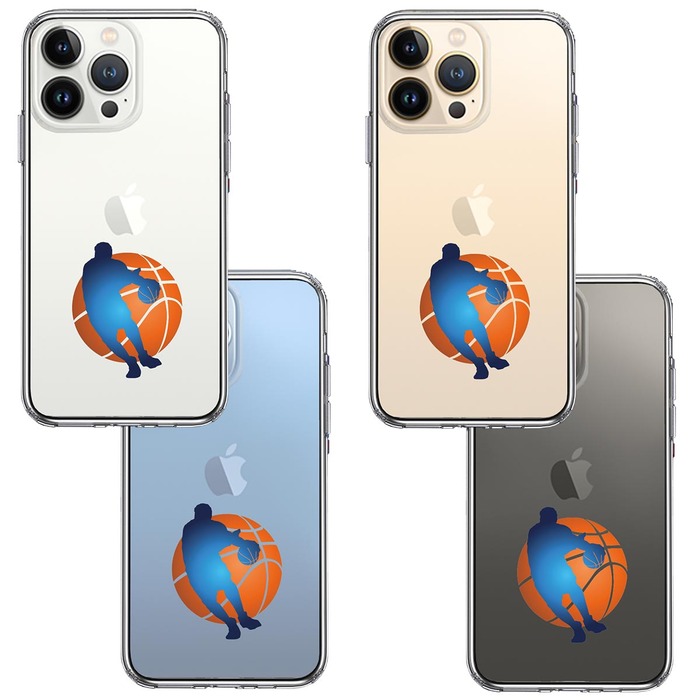 iPhone13Pro ケース クリア  バスケットボール ドリブル 3 スマホケース 側面ソフト 背面ハード ハイブリッド-1