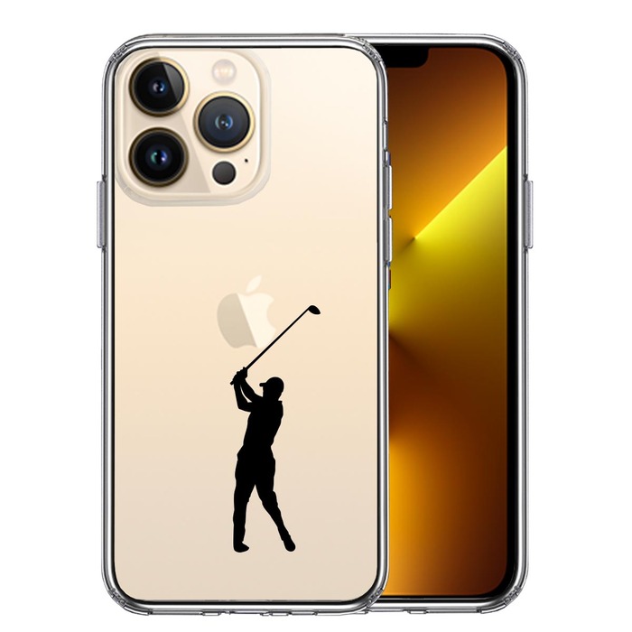 iPhone13Pro ケース クリアゴルフ スマホケース 側面ソフト 背面ハード ハイブリッド-0
