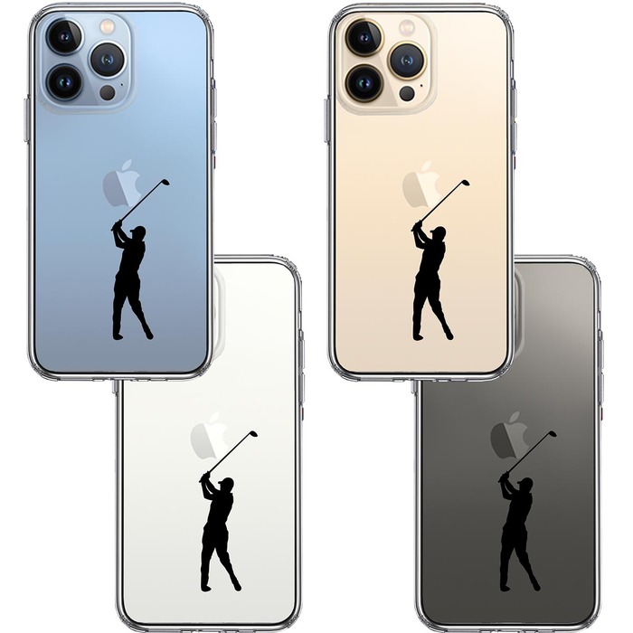 iPhone13Pro ケース クリアゴルフ スマホケース 側面ソフト 背面ハード ハイブリッド-1